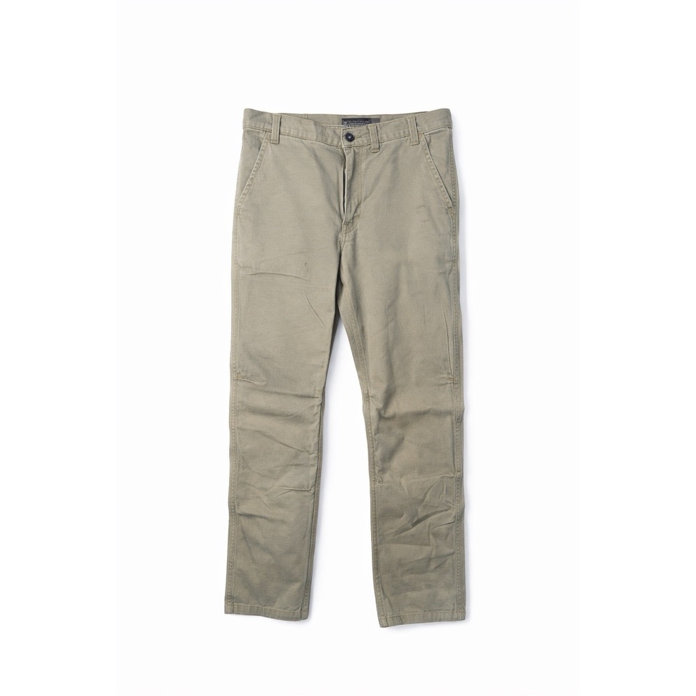 Carhartt B342 RF Pants Mens 33x30 Khaki Rugged‎ Flex Straight Fit Work Canvas
